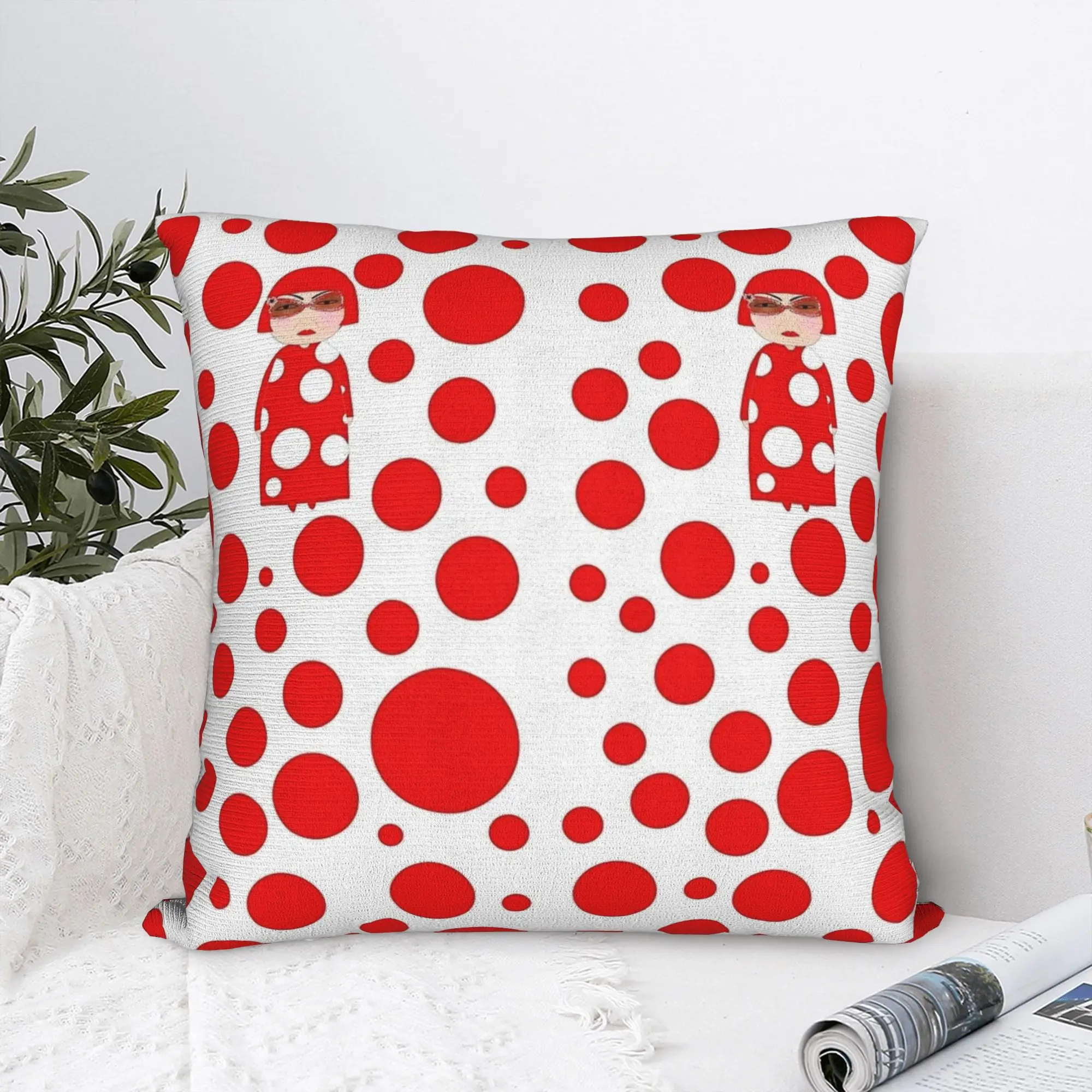 Yayoi K-Kusama Pillowcase Double-sided Printing Fabric Cushion Cover Decor  Pillow Case Cover Car Drop Shipping 45*45cm