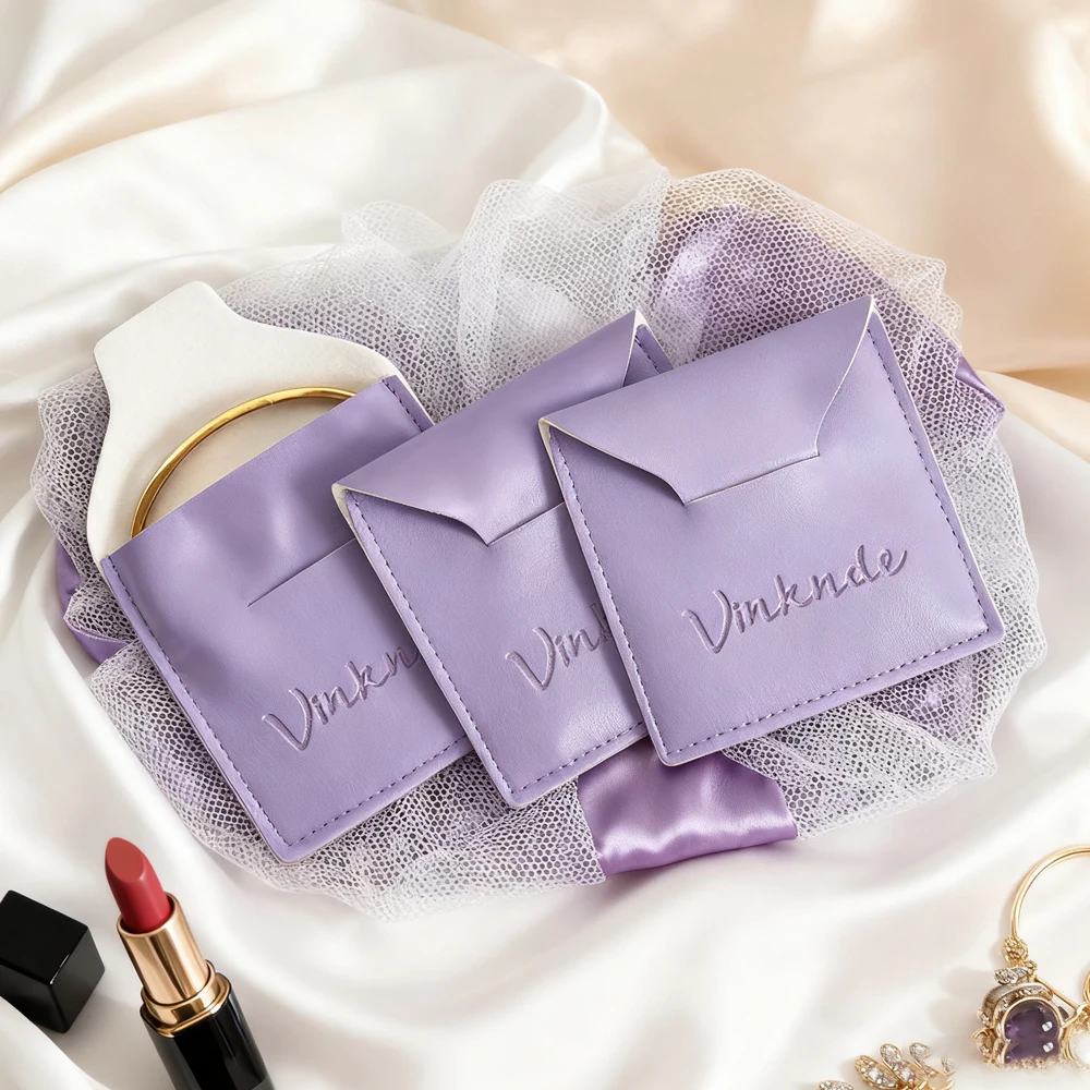 

8x8 см чехол для ювелирных изделий из искусственной кожи для малого бизнеса, браслет, серьги, упаковка, элегантный контейнер для ювелирных изделий, свадебный подарок, сумка, конверт