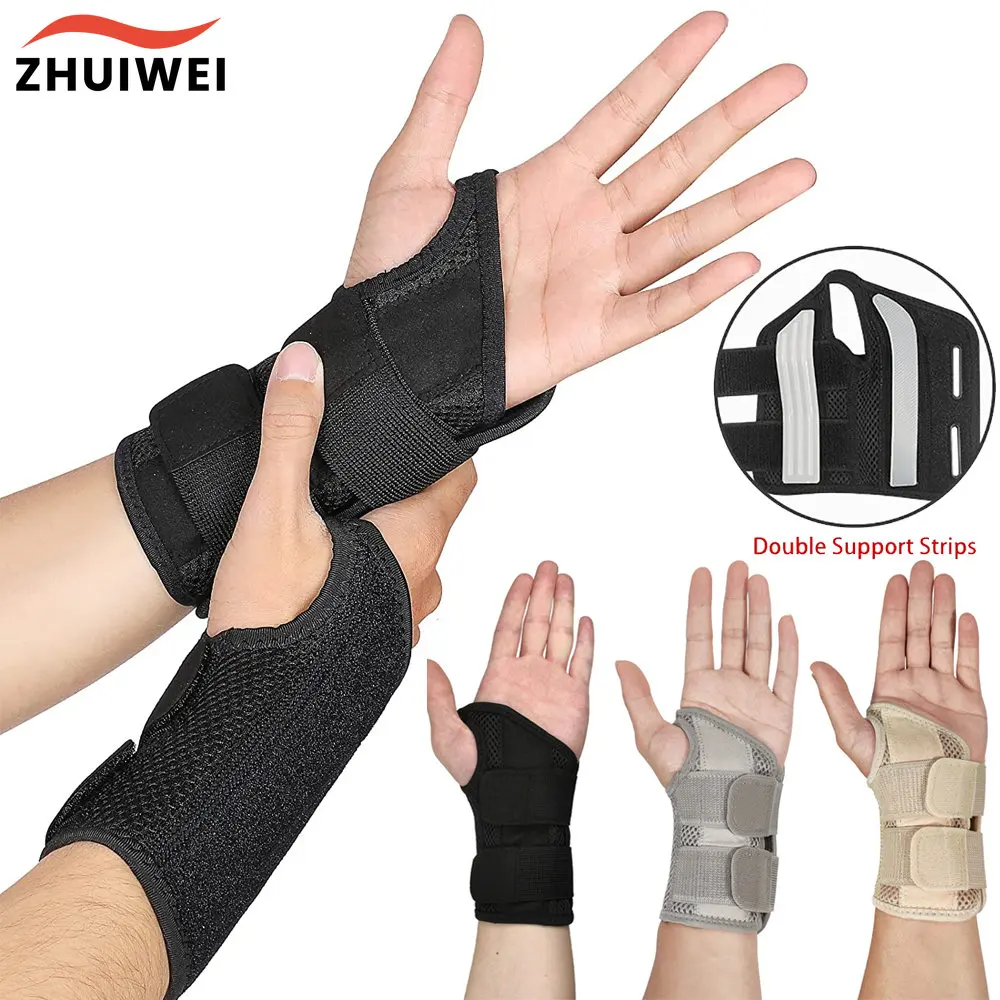 Carpal Tunnel Wrist Brace Adjustable Wrist Support Brace Wrist Compression Wrap for Arthritis Tendinitis Pain Relief