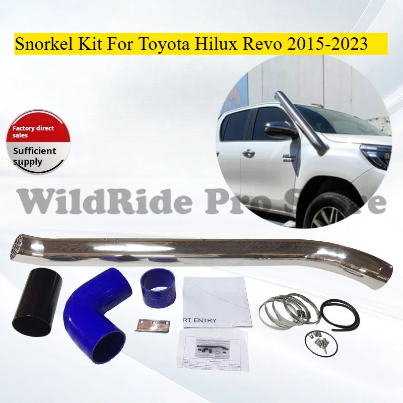 

For Toyota Hilux Revo 2015-2023 Snorkel Kit Stainless Steel Waterproof Air Intake Off-Road 4x4 Wading
