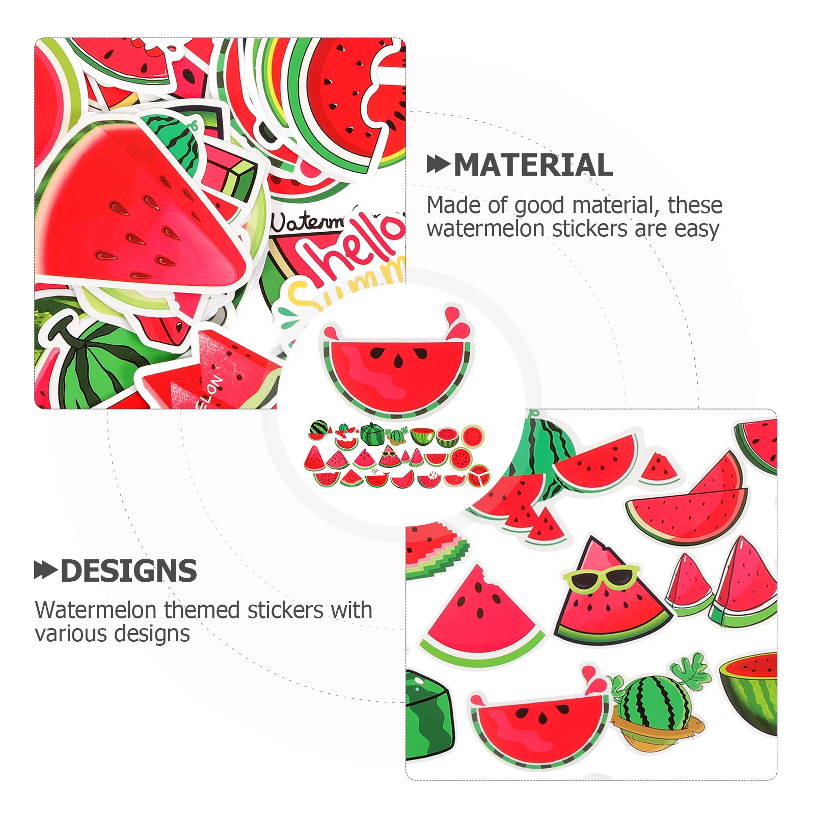 50 Pcs Watermelon Birthday Party Decoration Stickers Suitcase Supplies Child Summer