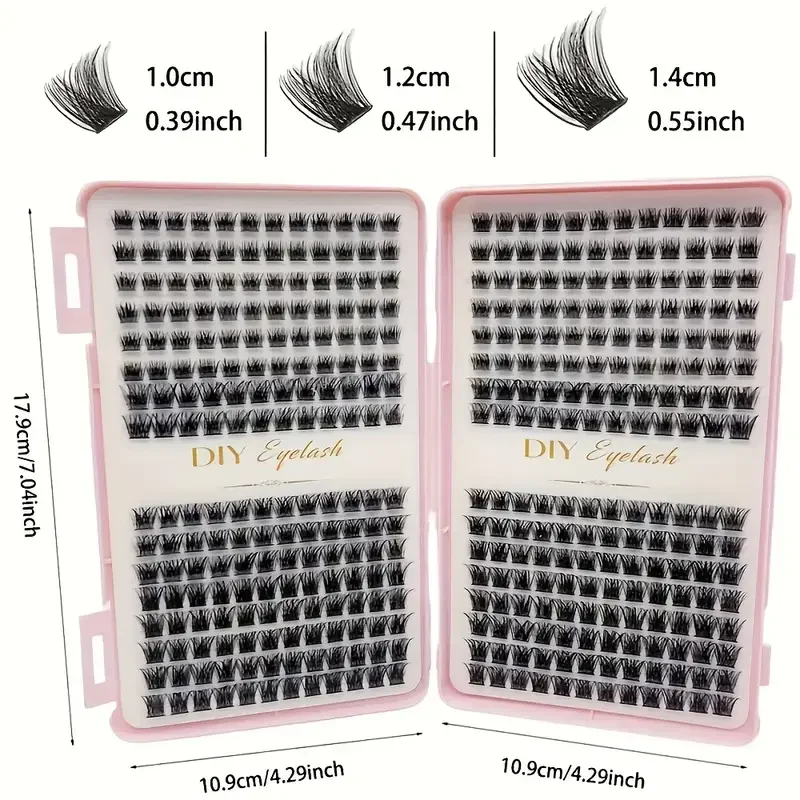 Wimpernverlängerungs-Set - Einzelwimpern-Set, D-Rolle, Mehrere Längen, Geruchlos, Einfach Anzuwenden für Make-up zu Hause – Detail 7