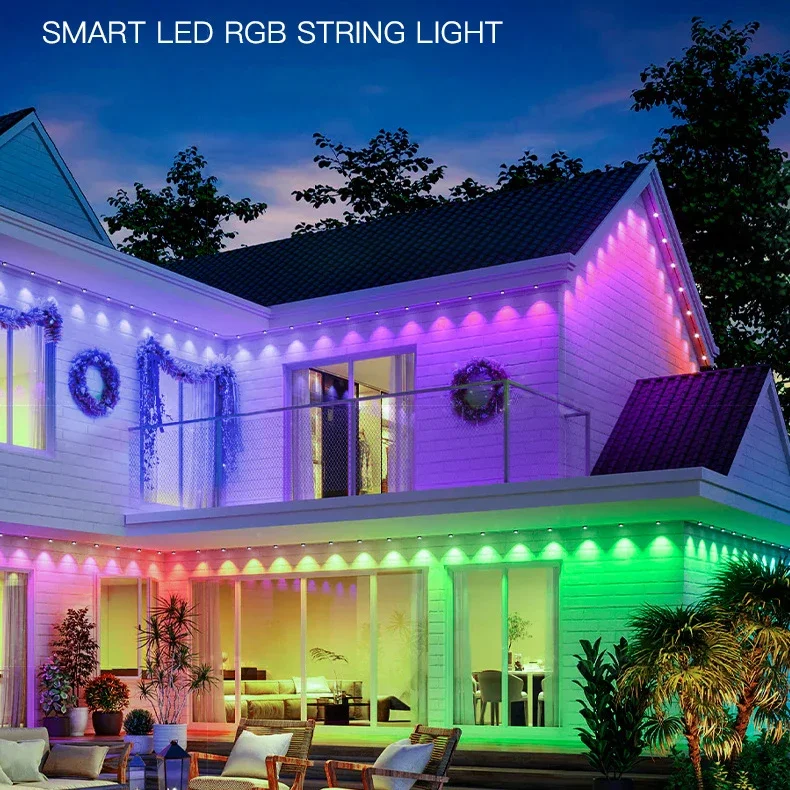 

LED RGBW Color Eave Light APP Control Waterproof IP67 Outdoor Permanent Christmas Lighting Point Led Light