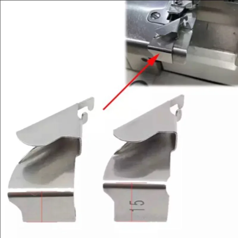 Guía de dobladillo de calibre, guía de dobladillo para máquina de coser Overlock Industrial, previene el rizador de piezas de máquinas de coser con regla de tela, 1 ud.