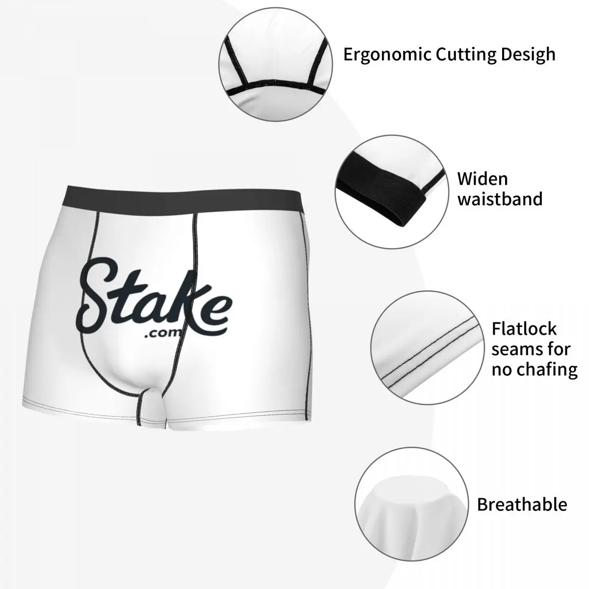 Calzoncillos Boxer, pantalones cortos, bragas de Casino Crypto, ropa interior cómoda para hombre, regalos para novio