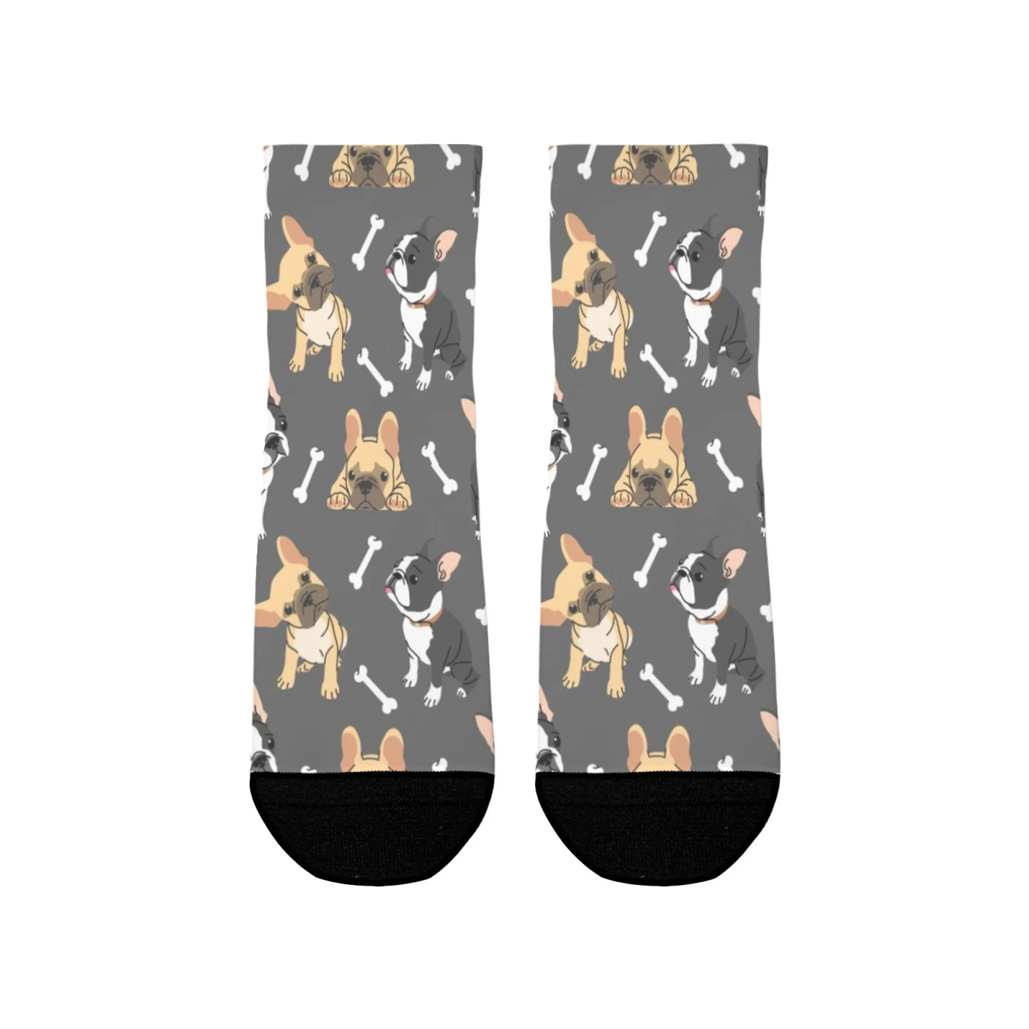 귀여운 만화 불독 해피 양말 하라주쿠 힙합 트렌드 크루 양말 부드럽고 편안한 캐주얼 스포츠 양말 참신 재미 있은 선물