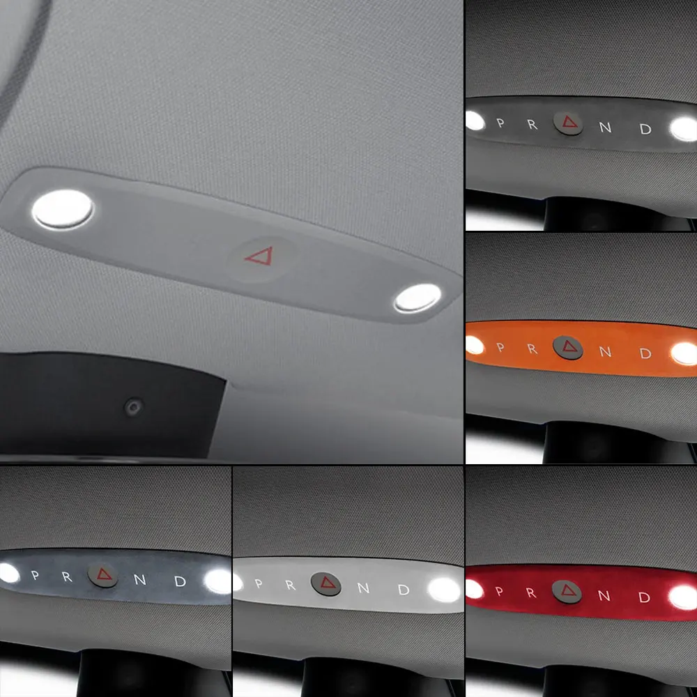 

1pc Car Front Reading Light Frame Sticker Roof Lamp Decoration Trim for Tesla Model 3 Highland 2024 Model Y Juniper 2025-UP