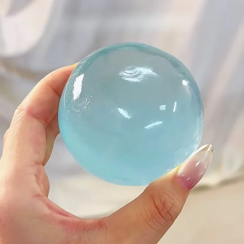 Blaue Transparente Maltose-förmige Squishy-Spielzeuge Weiche Langsam Zurückfedernde Mochi-Quetschspielzeuge Anti-Stress Sensorisches Fidget-Entspannungsspielzeug