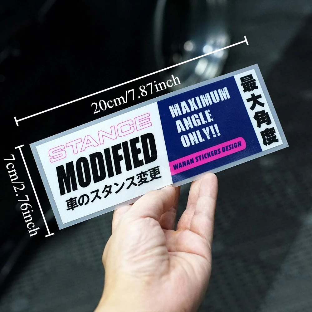 JDM Stance Car Sticker Waterproof Vinyl Window Decal Low Rider Japanese Tuning White Blue Pink Truck SUV Motorcycle