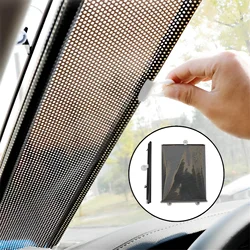 Car Windshield Sunshade Sun Visor Solar Protection Retractable Set Front Rear Window UV-protective Curtains Car Sun Visor Covers