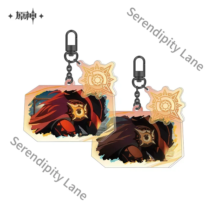 Genshin Impact Tinplate Badge Series Game Ambitus Cosplay Gift Goods Colleagues Anime Quadrate Emblem Grating Acrylic Pendant