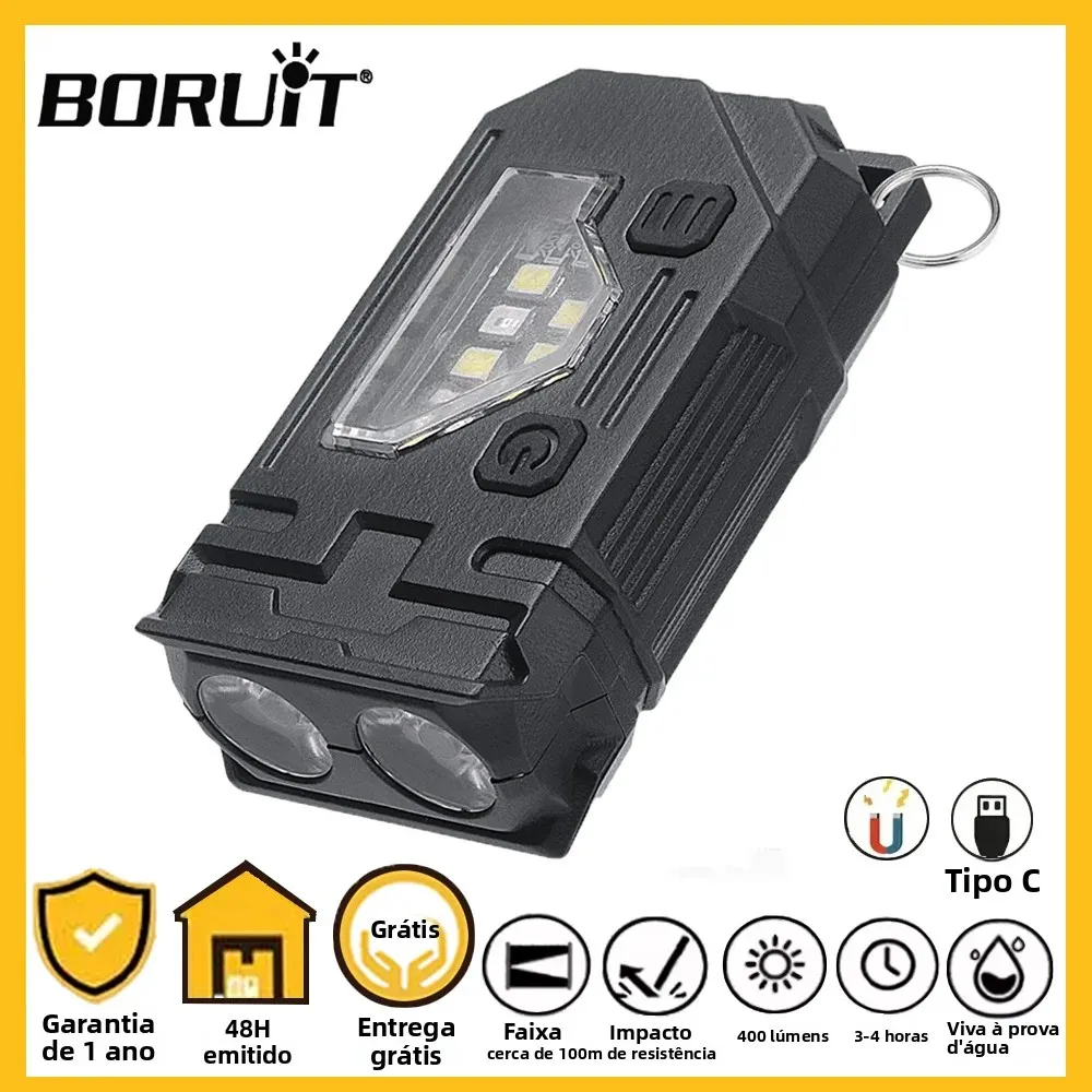 lanterna-led-edc-boruit-com-chaveiro-400lm-recarregavel-via-usb-c-luz-de-trabalho-magnetica-lanterna-de-camping-com-bateria-embutida