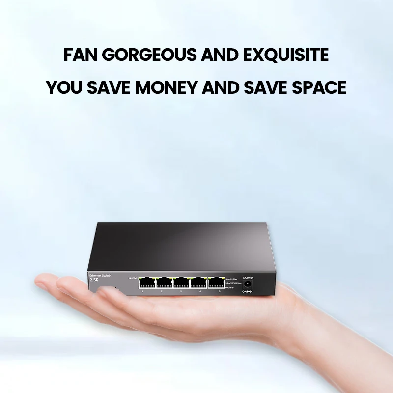 KAYSUS 2.5G 5 port Network Switch 5ports ethernet switch RJ45 hub 2500Mbps Unmanaged Homelab Desktop Wall Mounted Network Switch