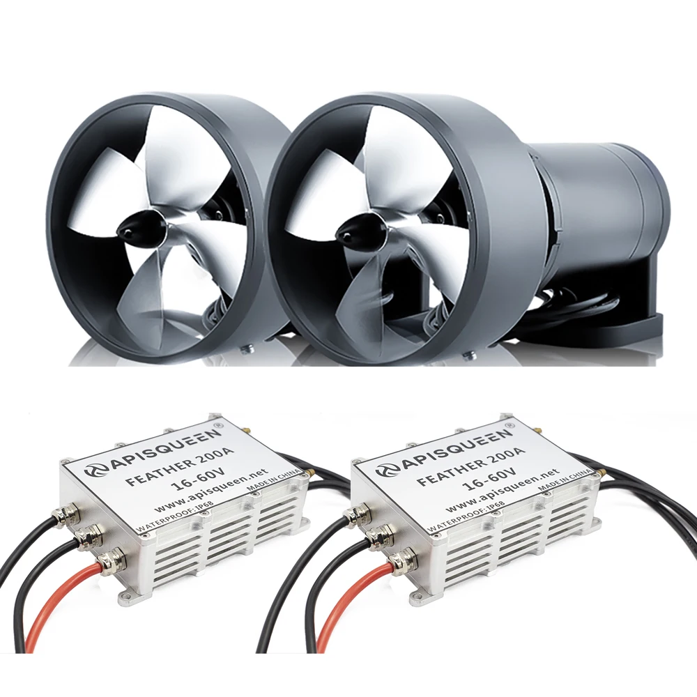 Powerful U40 3500W 45V 40KG 80kg Thrust Underwater Subsea Thruster Motor for Pontoon Platform Battery-powered Boat Kart Boat