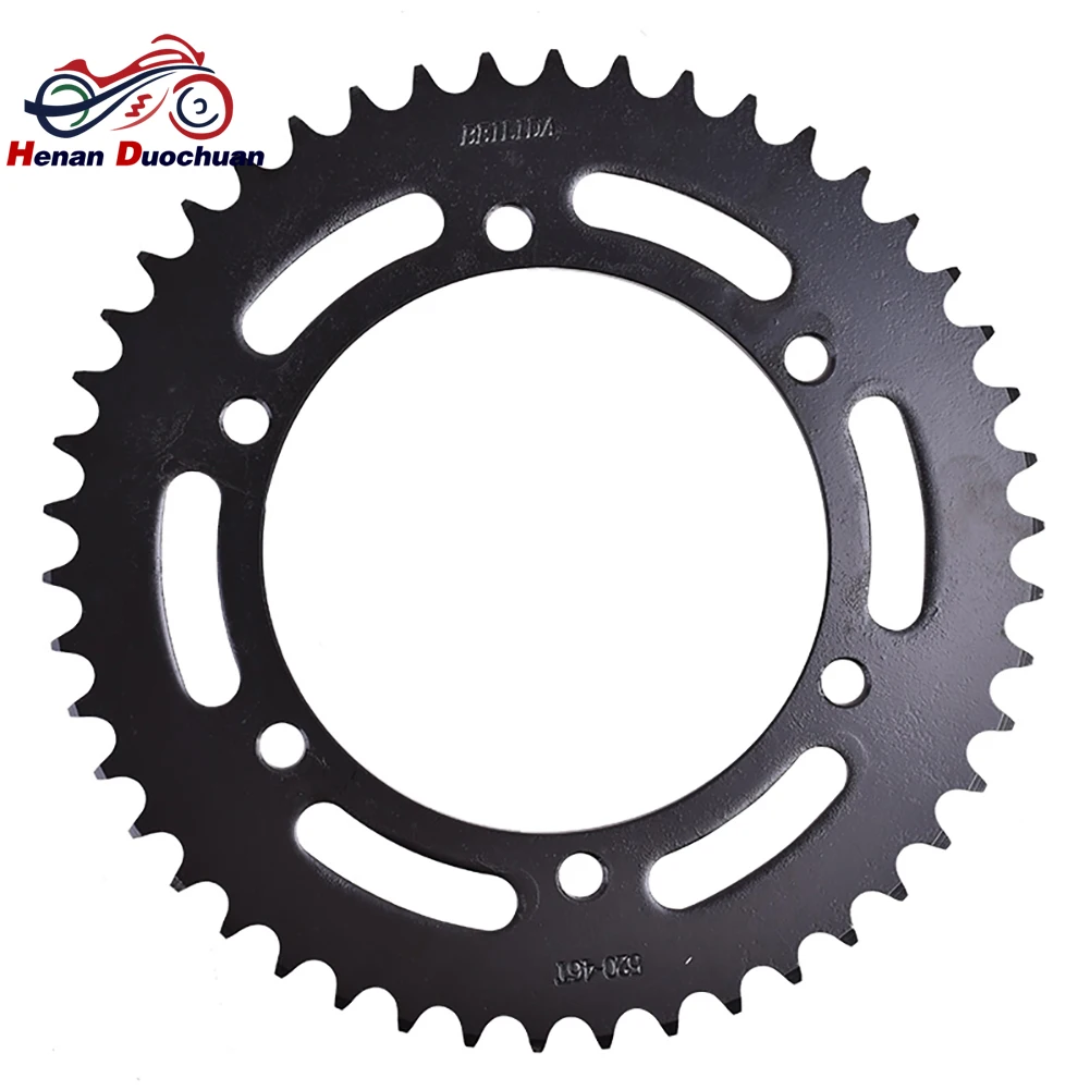 520 47T Rear Sprocket for Honda NX650 Dominator Yamaha YZF600R Thunder Cat FZ400 HNDC-12039 45 Steel HT E-Black 130mm 8.5/10.5mm