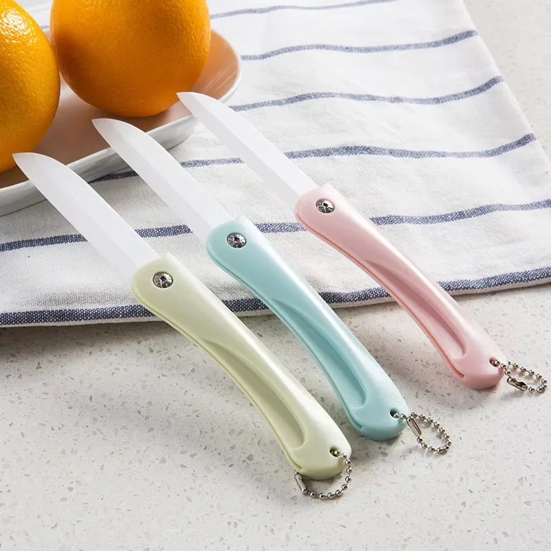 Foldable Fruit Knife Portable Ceramic Knife Household Peeler Kitchen Chopper Multifunctional Knife Kitchen Tool