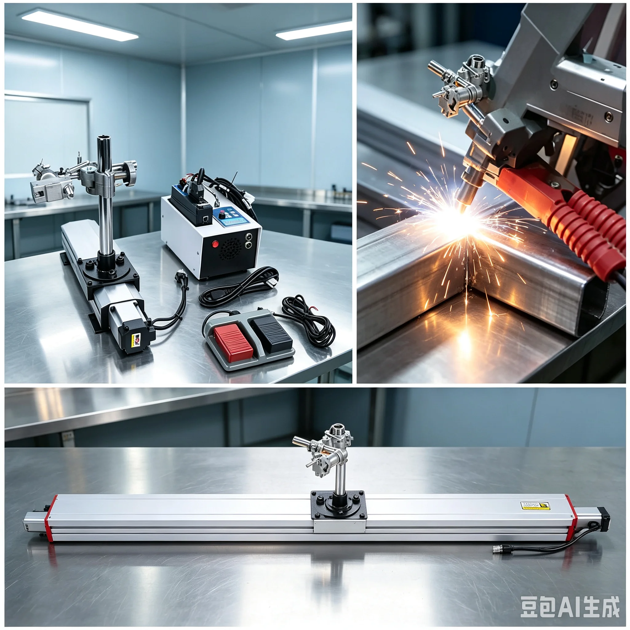 150-1500mm Automatic Linear Welding Jig Chuck Straight Seam Welding Auxiliary Fixture With Universal Diamond Clamping Chuck Kit