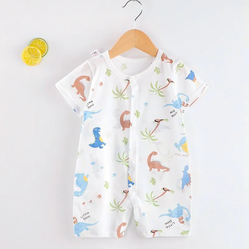 0-24month Baby Clothes Summer Toddler Jumpsuit Printed Fashion Cute Infantil Costume Cotton Short Sleeve Climbing Clothes Onesie