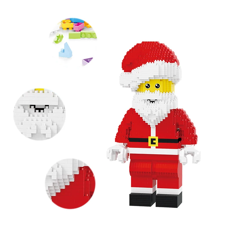 Balody Small Diamond Building Blocks 1910pcs Santa Claus Action Figures Building Bricks DIY Assembly Christmas Gifts For Kid Toy