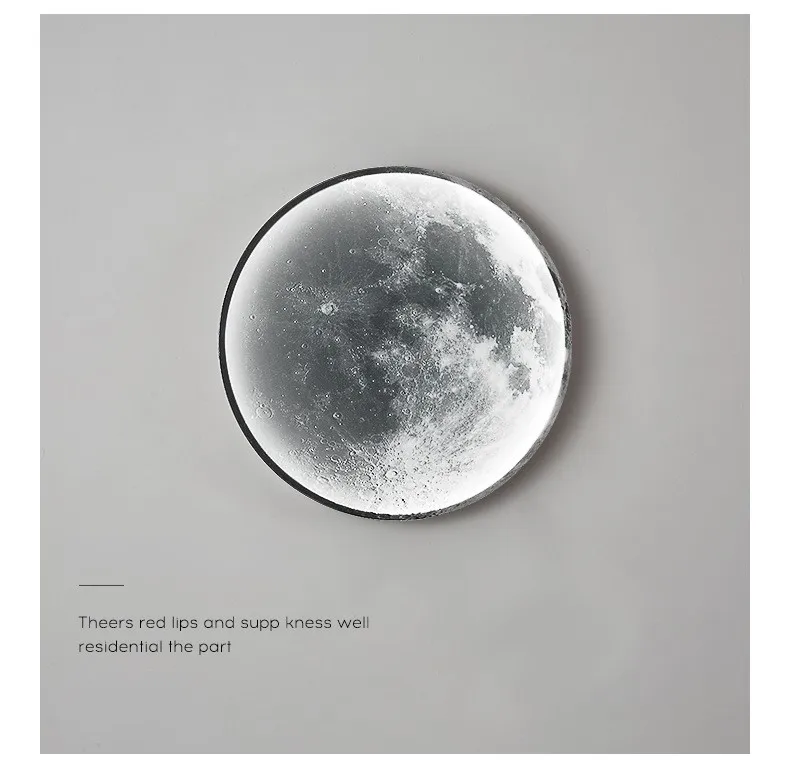 Modern Luxury Creative Aisle Corridor Mural Art Living Room Background Decoration Light Bedroom Bedside Lamps Moon Wall Lamp