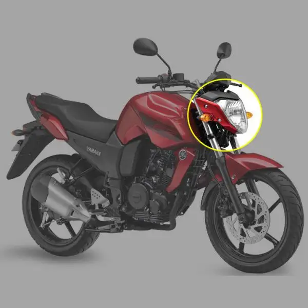 Faro delantero para Yamaha Fz16 1999 Yamaha Yzf R1 Plástico Abs Luz blanca