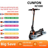 CUNFON RZ1000 Adult Electric Scooter 1200W*2 Motor 48V24AH Battery City EScooter 10.5 Inch Tire E-Scooter