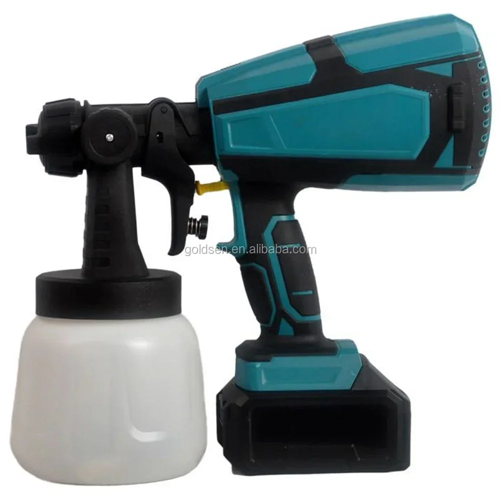 21V 2.0A Lithium Battery Powered Electric Airless Latex Painting Sprayer Machine Portable Cordless Paint Spray Gun