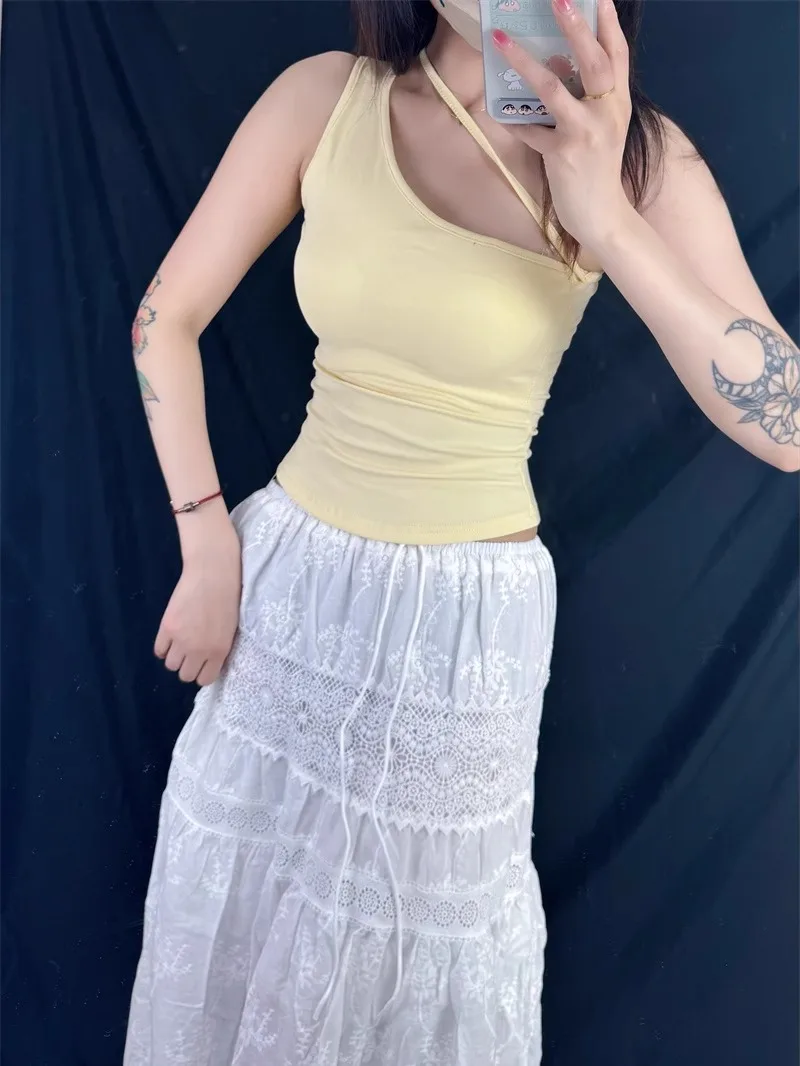 الأمريكية الساخنة فتاة Sle oulder Baring المحاصيل الأعلى المرأة الصيف سليم صالح شريط مرن وسادة الصدر غير النظامية حمالة irt #3