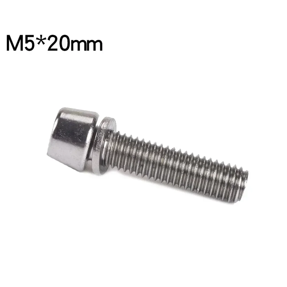 6pcs/set Bicycle Handlebar Screws Titanium-plated Colorful Stainless Steel Screws M5/M6*20MM Stem Riser Screw In Bolts