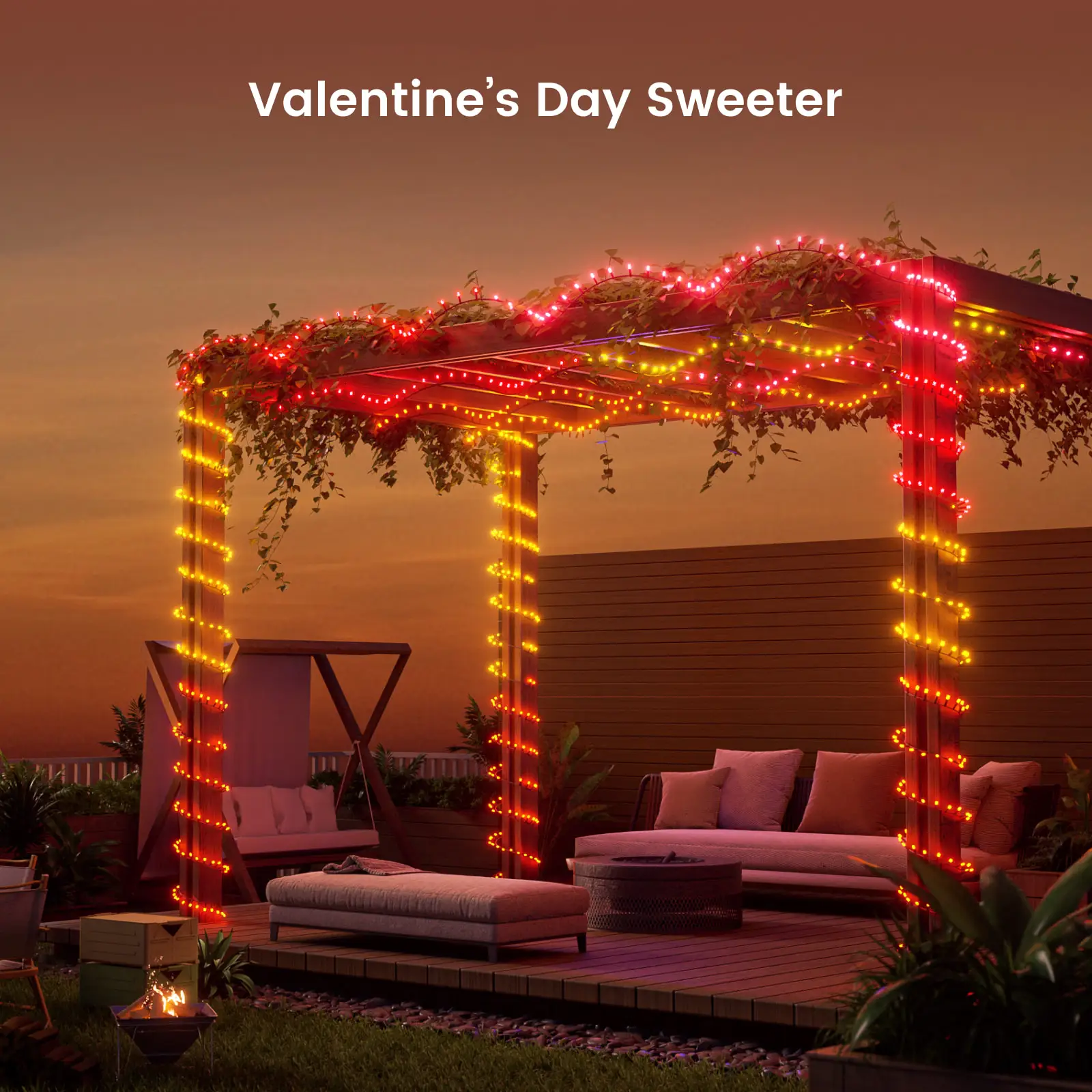 YEELIGHT سلسلة أضواء عيد الميلاد RGB تأثيرات الألوان الديناميكية اتصال بلوتوث 20 وضع الإضاءة Waterproo للداخلية والخارجية #3