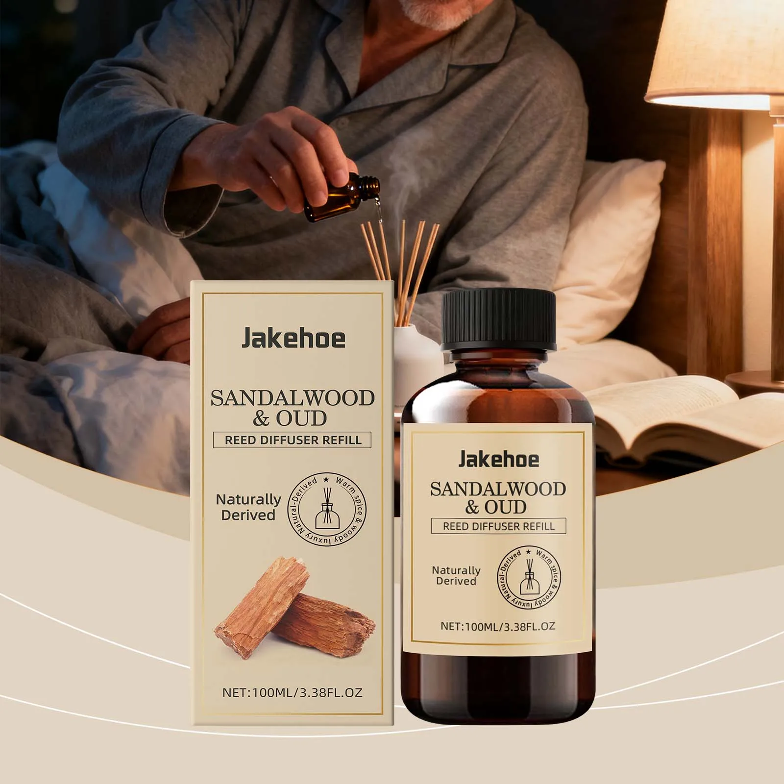 

Эфирное масло Jakehoe для аромата, теплый пряный аромат древесины, стойкий аромат, освежитель воздуха для дома, расслабляющая атмосфера