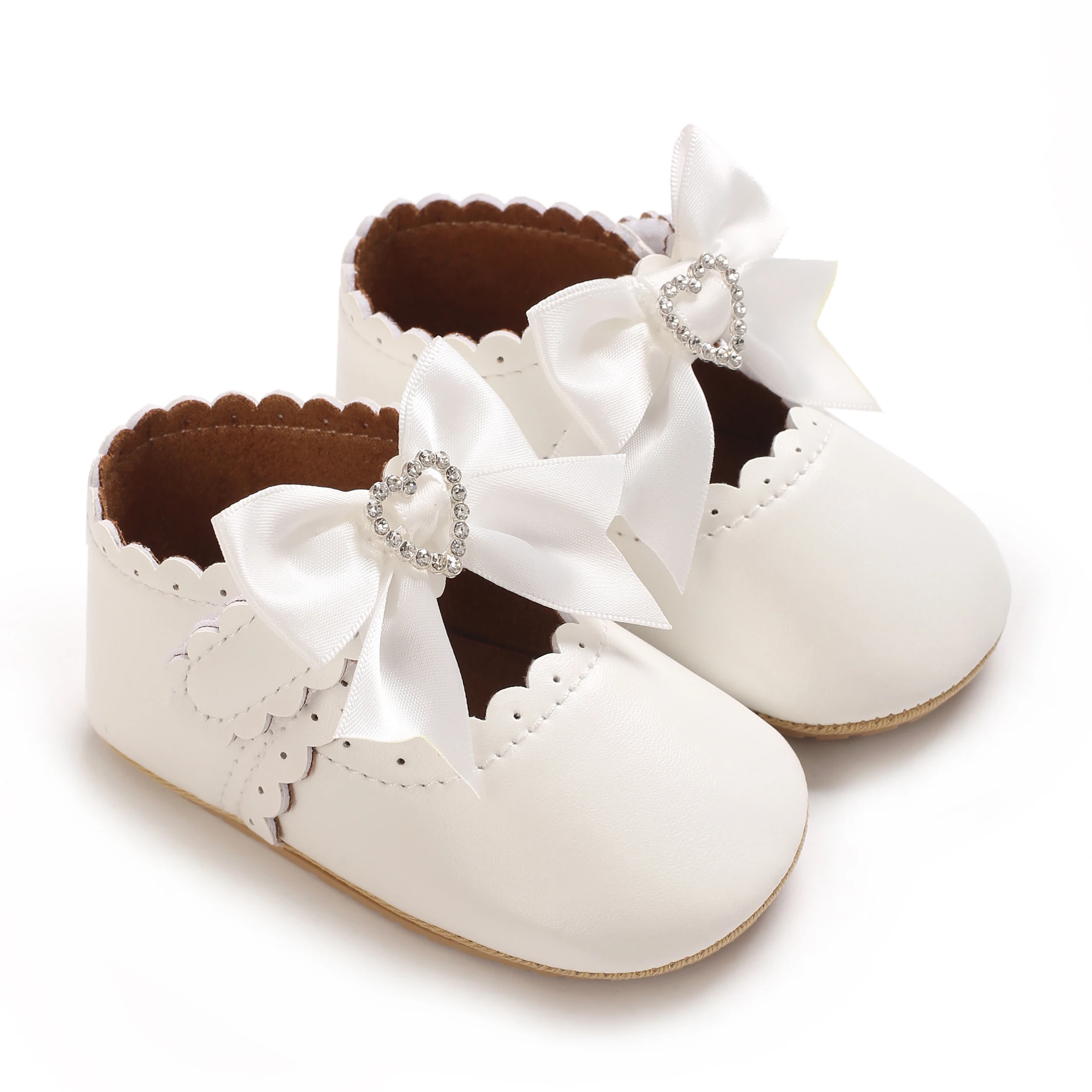 Cute Little Leather Shoes Soft Soled Princess Shoes Spring And Autumn New Korean Version 0-18M Baby Girl Shoes Walking Shoes