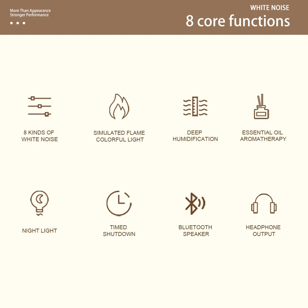 Динамик с белым шумом, портативный Bluetooth-совместимый динамик с 8 звуками природы, увлажнитель для ароматерапии для йоги, медитации