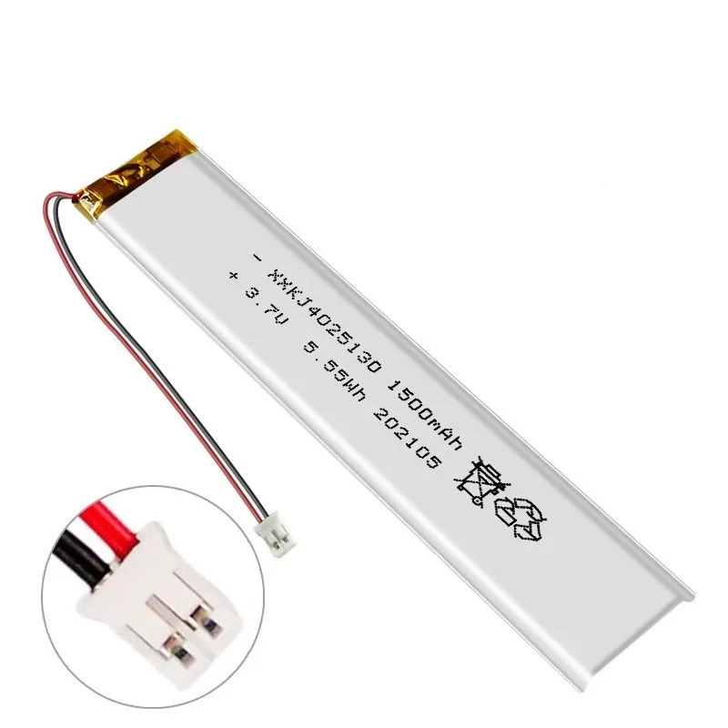 1-10PCS 4025130 1500mAh Batterie Lipo 3,7V Lithium-Polymer-Batterien Ph2.0P für Schrankbeleuchtung Notlicht LED E-Books DVD