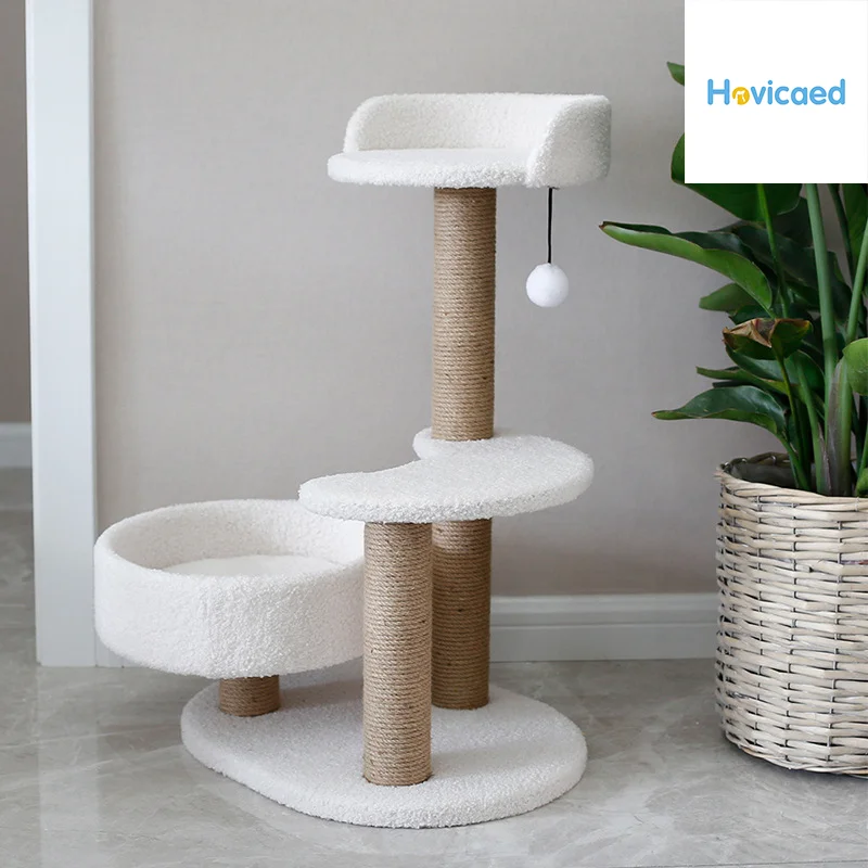 Durable sisal scraper sustainable pet cat supplies climb scratching post cat trees