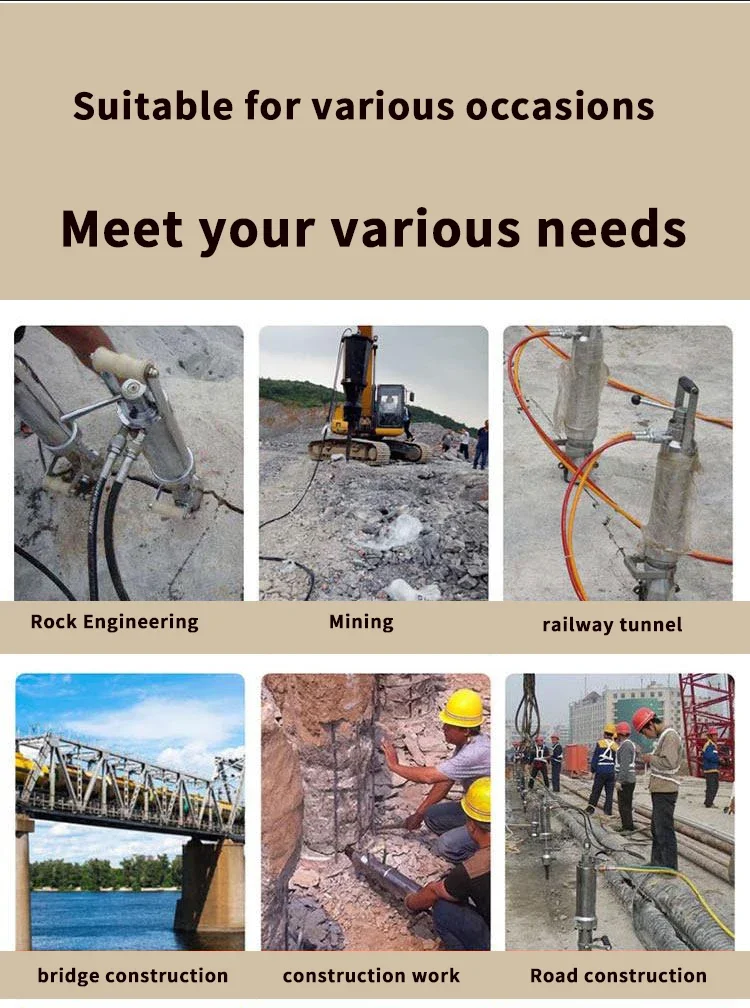 YG Customized Static Blasting Rock Splitting Rod Rock Mining And Splitting Machine Hydraulic Stone Splitting Machine For Stone Q
