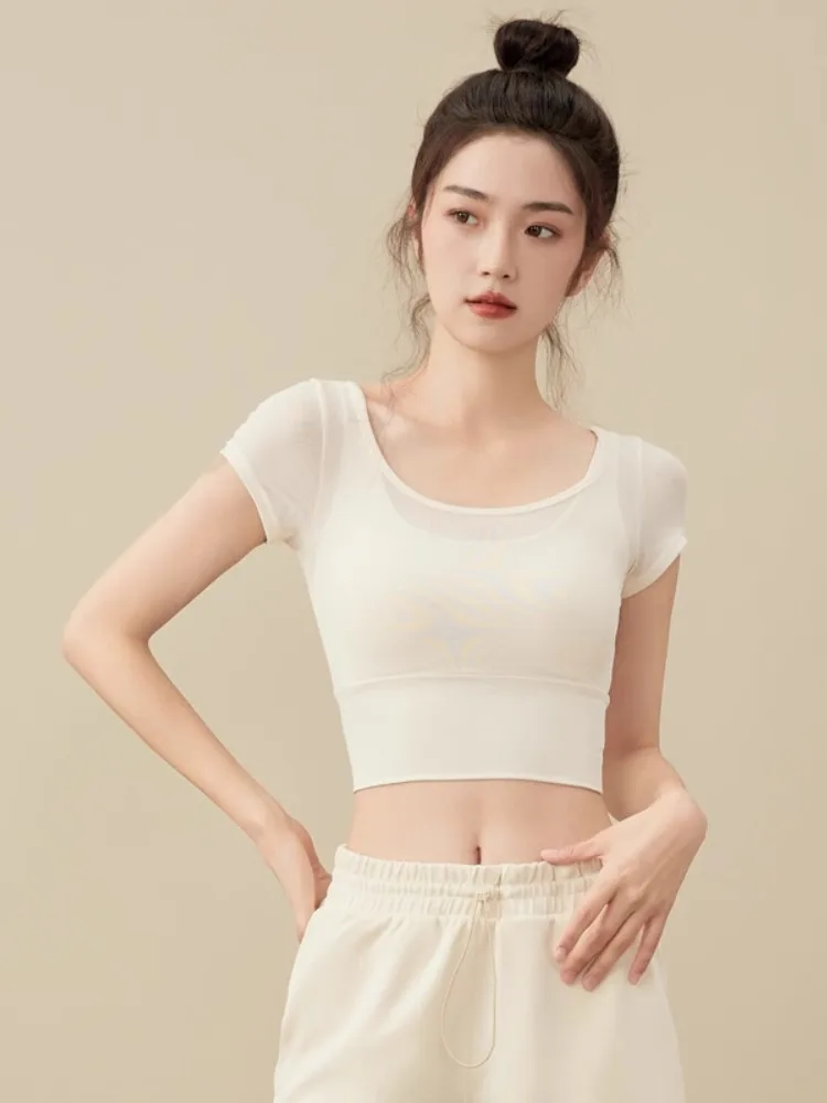 

Спортивная одежда для йоги Victoria Moosy с нагрудником, топ для пилатеса, искусственный двухсекционный женский жилет, топы, весна 2024, Новое поступление