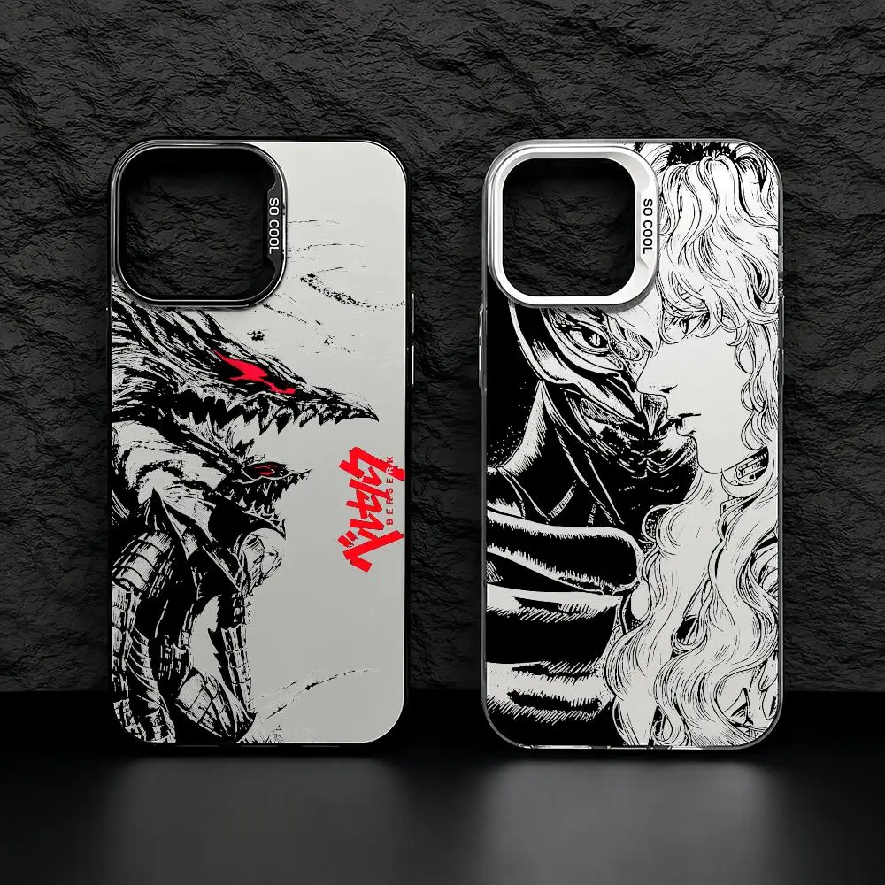 Coque de téléphone Berserk pour iPhone 11/12/13/14/15/16/17 Pro Max, coque en TPU Aurora, antichoc, fine, élégante