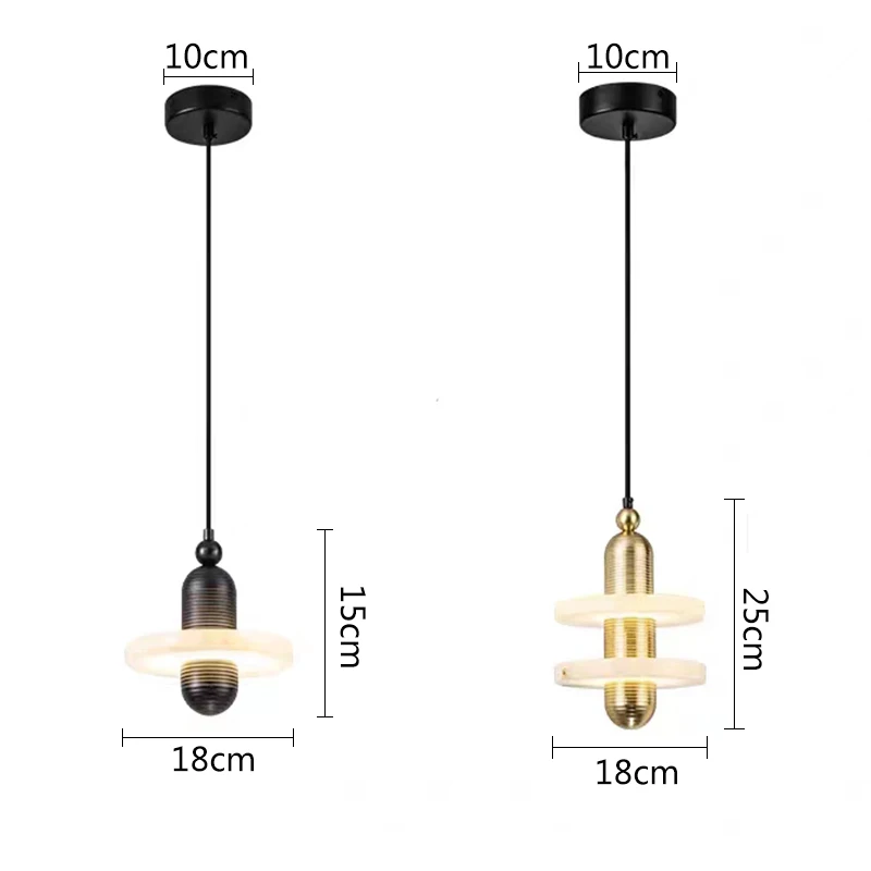 Imagem -06 - Luzes Led Pingente de Mármore para Mesa de Jantar Lâmpada Suspensa Luminárias Quarto Cabeceira Cozinha Ilha Luxo Decoração de Casa