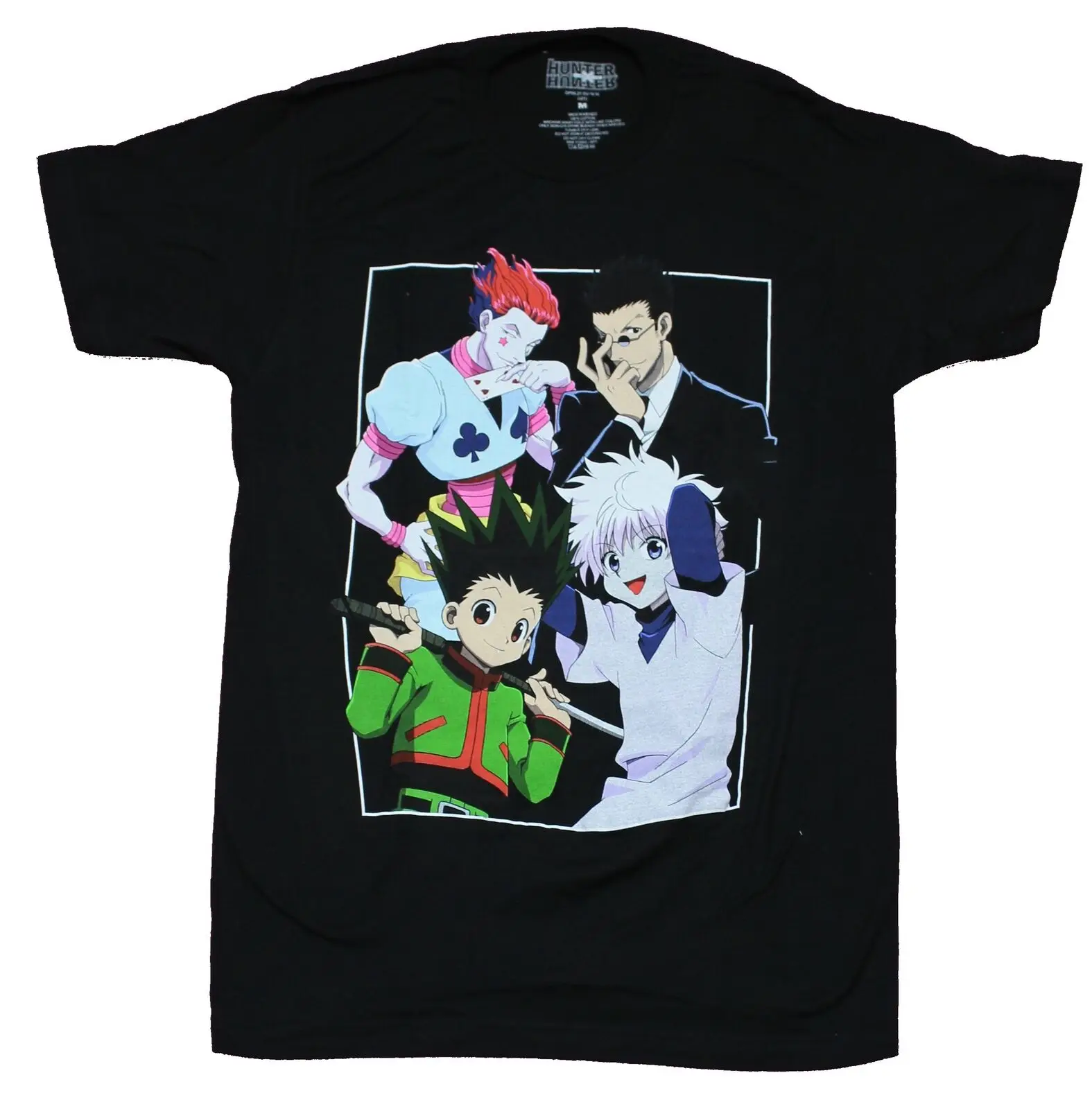 Hunter X Hunter Mens T-Shirt - 4 Character White Box Image