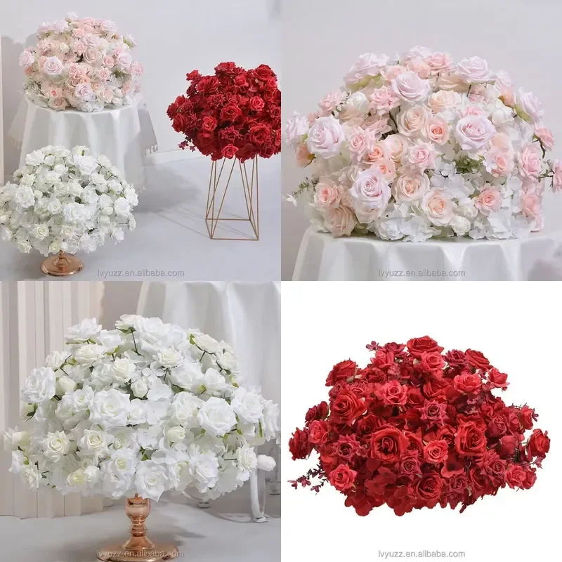 for Large Custom Luxury Floral Ornaments Flower Ball Center Table Decorations Colorful Wedding Centerpieces