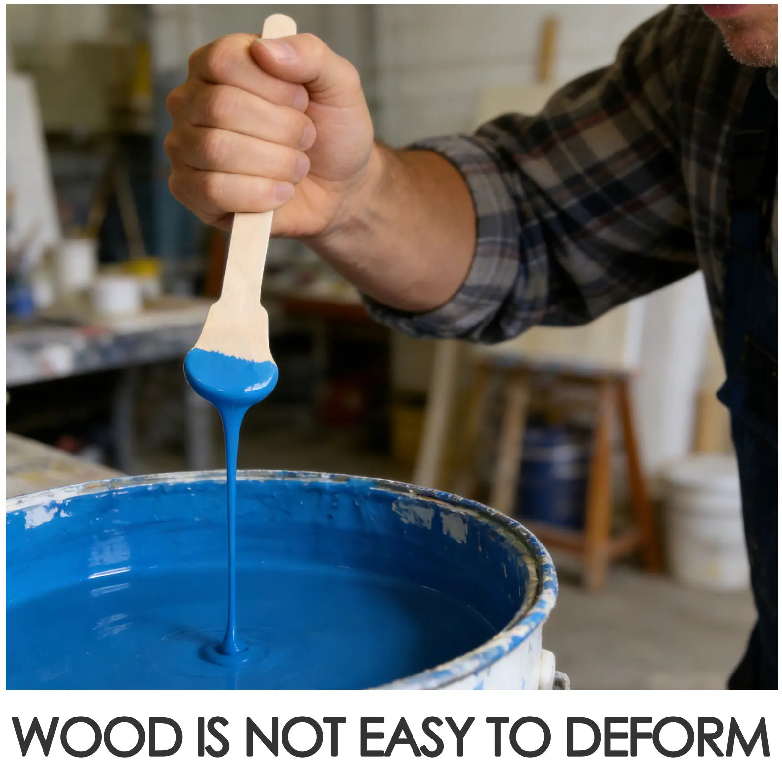 300Pcs Dual Ended Wooden Stirring Sticks Flat Mixers for Paint Resin Epoxy Pigments Art Supplies
