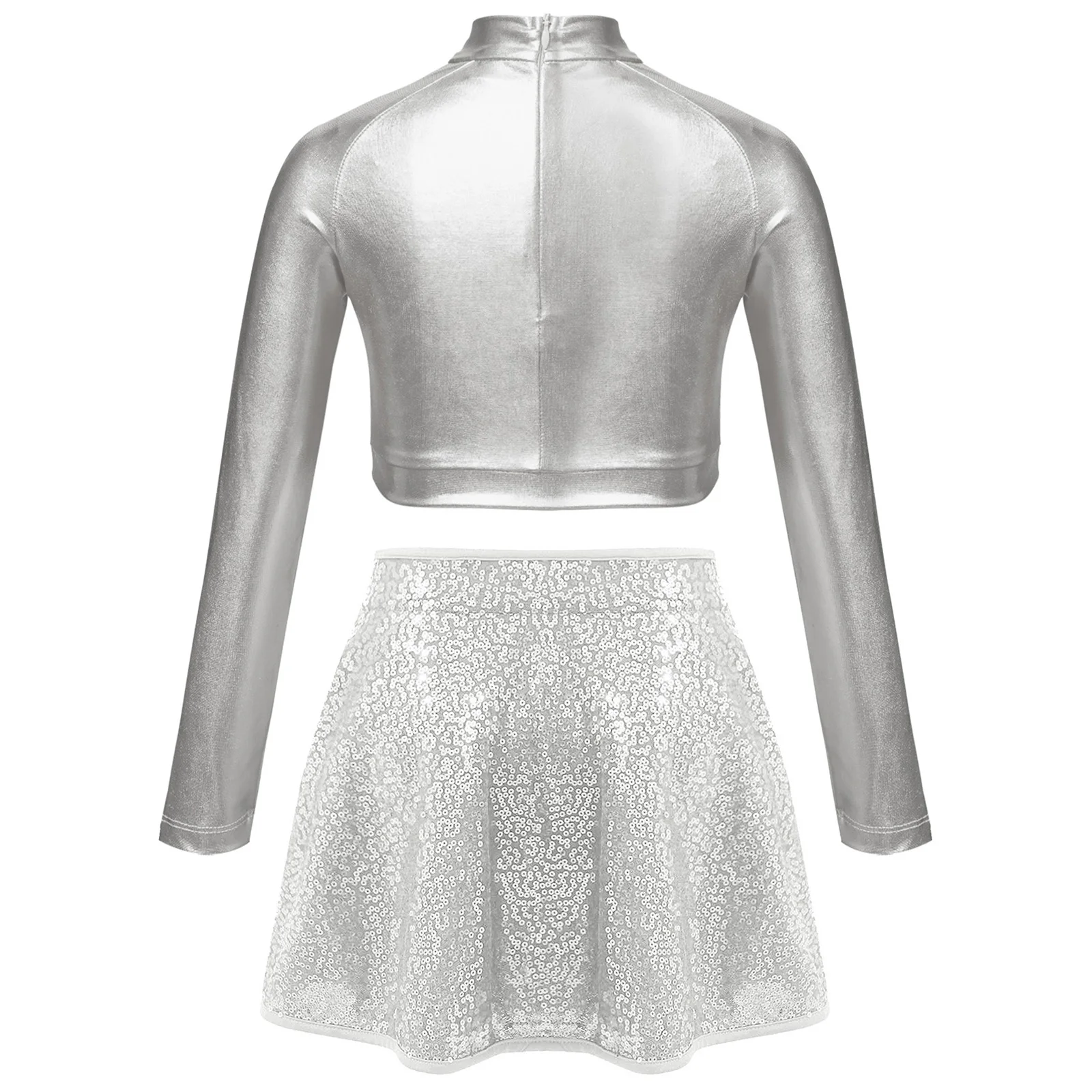 Traje de lentejuelas para niñas, trajes de baile de Jazz latino de Hip Hop brillantes, trajes de salón para niños, conjuntos de actuación escolar para espectáculo en escenario