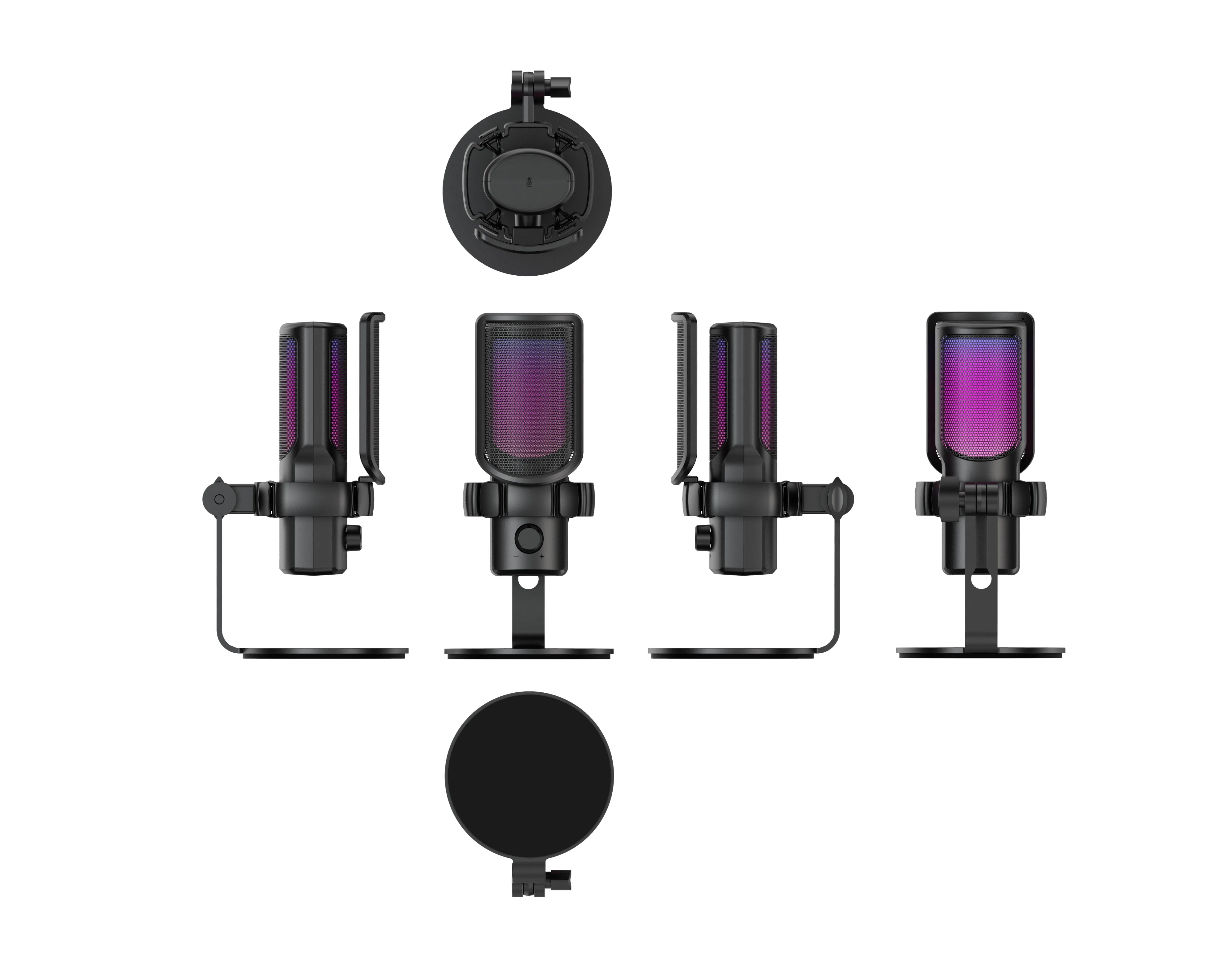 المهنية مصنع OEM سطح المكتب مكثف السلكية هيئة التصنيع العسكري البث يوتيوب USB الكمبيوتر ميكروفون لتسجيل الغناء الألعاب الفيديو #5