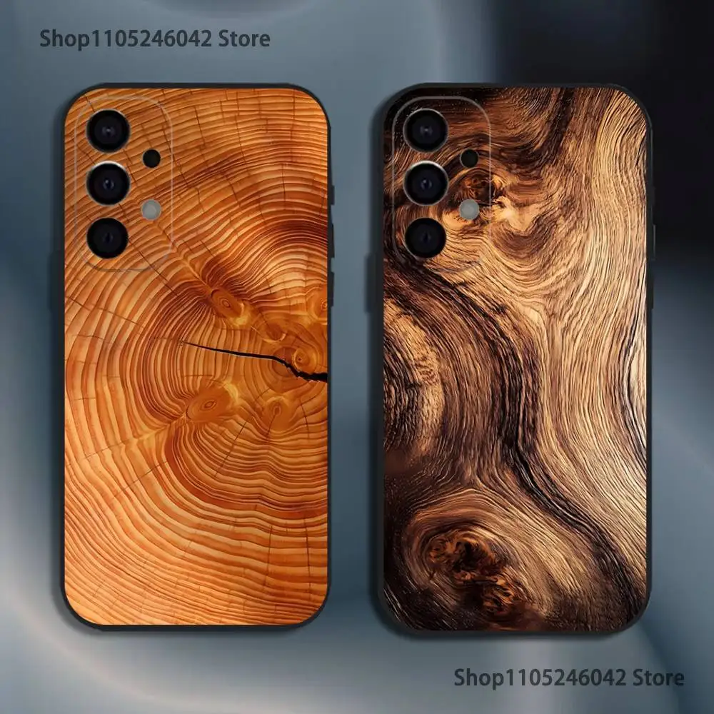 

Natural Wood Phone Case For Samsung S25,S24,S21,S22,S23,S30,Ultra,S20,Plus,Fe,Lite,5G Black Cover