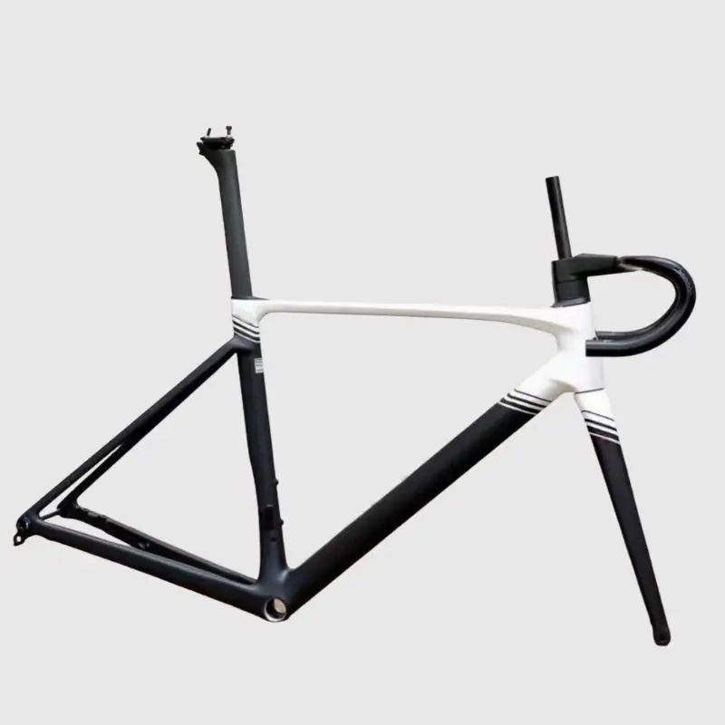 Carbon fiber road bike V5RS with handlebars and accessories, disc brake caliper, BSA base, available in 455-550 specifications