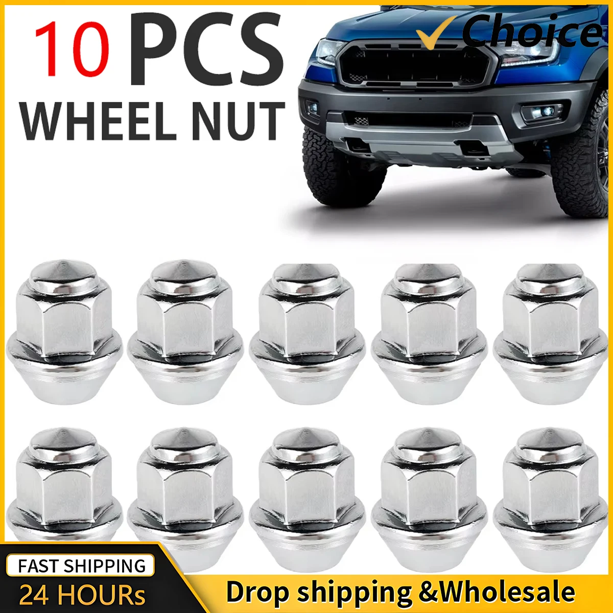 

10 шт. колесные гайки для Ford Focus MK3 Fiesta Mondeo C-Max Escape Yibo Lincoln Cadillac M12 X 1,5 19 мм, болт с наконечником, шпилька ACPA1012DXA