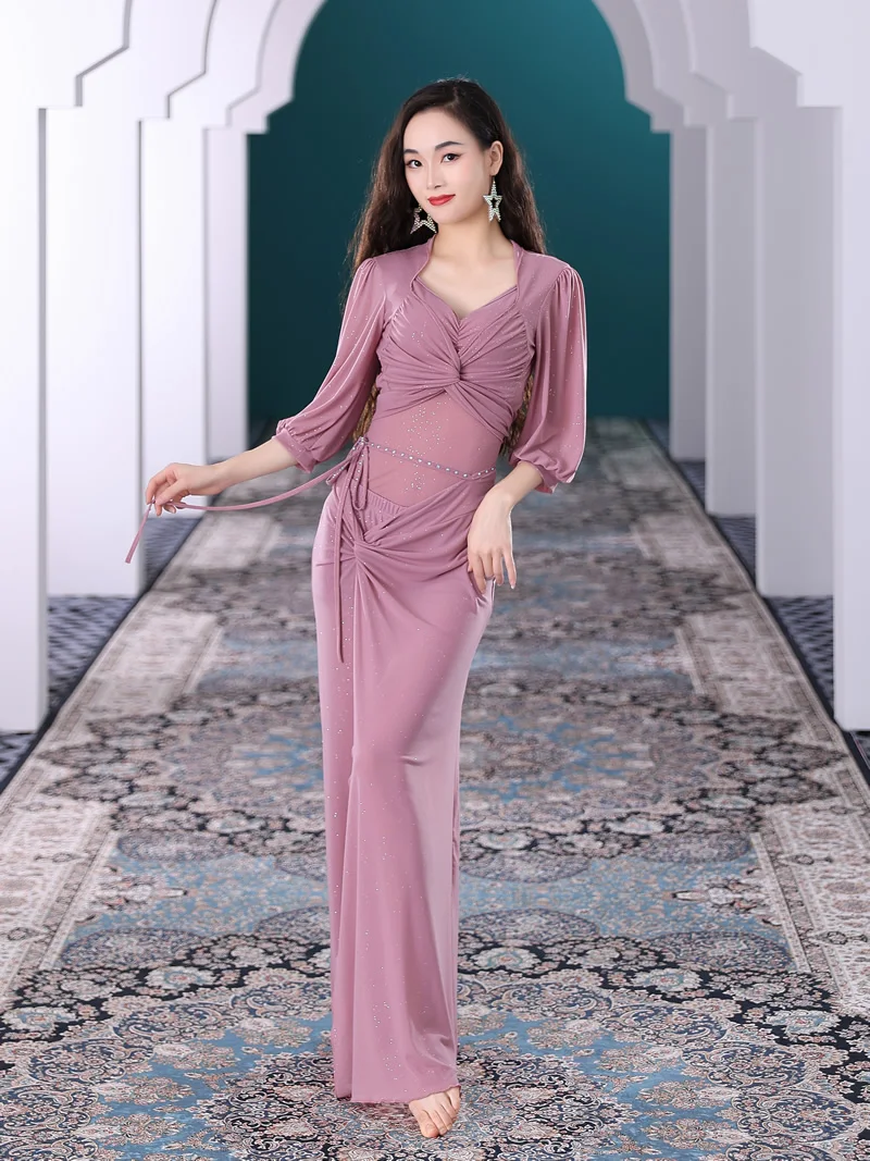 ที่กําหนดเองผู้หญิงผู้ใหญ่Belly Danceเครื่องแต่งกายElegant Nobleอารมณ์การฝึกอบรมชุดเซ็กซี่ชุดกระโปรงFaldas