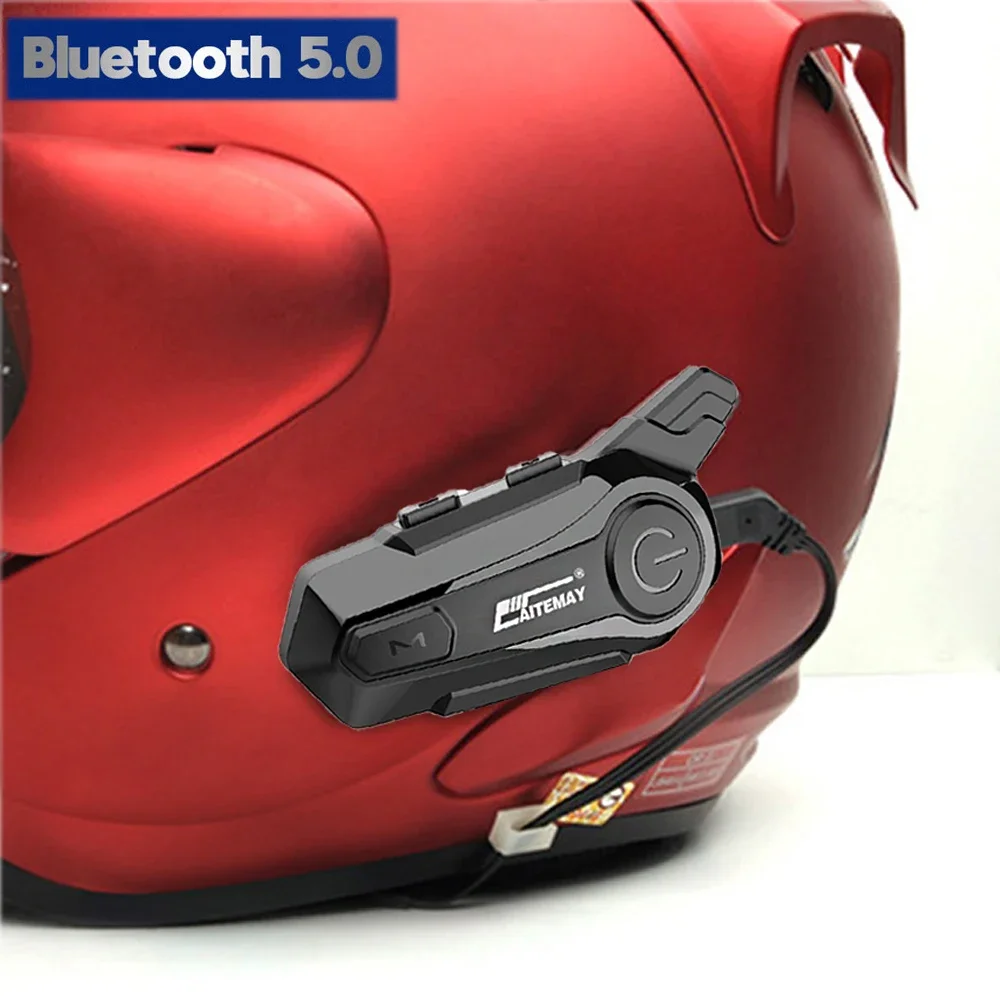 Zestaw słuchawkowy do interkomu w kasku Moto Zgodny z Bluetooth 5.0 Słuchawki motocyklowe Bezprzewodowy domofon Głośnik Słuchawki Zestaw