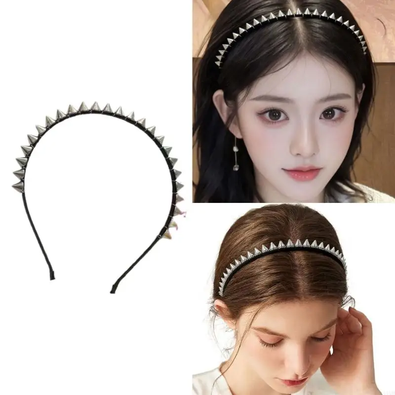 Silvernk مرصع بالفضة الشعر للنساء مهرجان موسيقى القوطية الموضة للحفلات الموسيقية #5